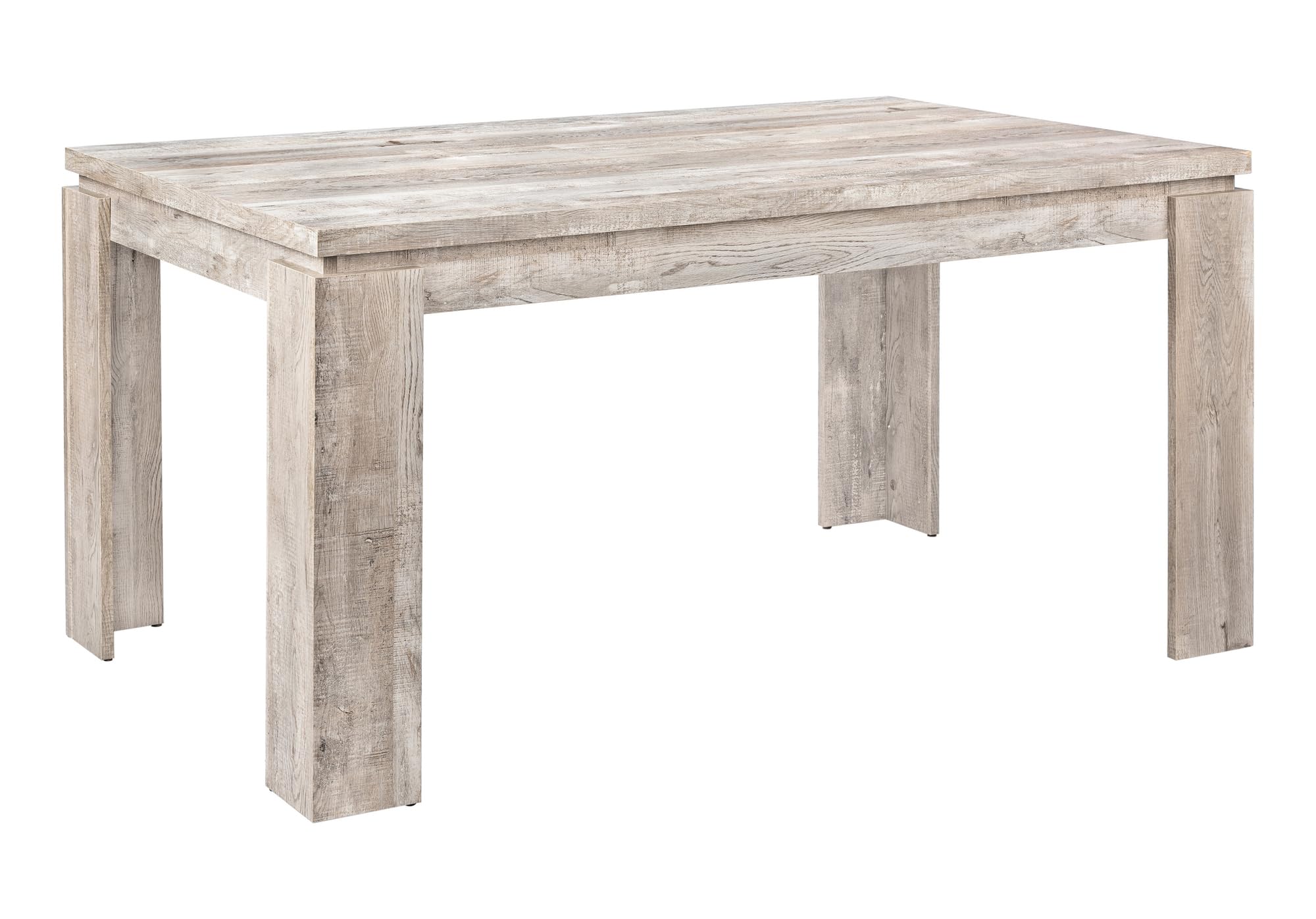 Monarch Specialties 36&quot;X 60&quot; / Taupe Reclaimed Wood-Look Dining Table