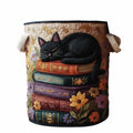 LOOM TREE Cat Laundry Basket Foldable Feline Motif Hamper Storage Bin for Blanket for Bedroom, Nursery Cat Patterne|Home & Gard