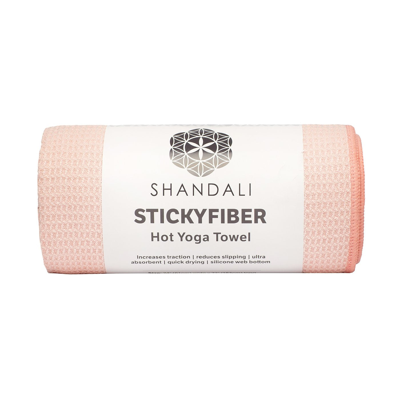 Shandali Hot Yoga Towel - Stickyfiber Yoga Towel - Mat-Sized, Microfiber, Super Absorbent, Anti-Slip, Injury Free, 24 x 72 - Bik