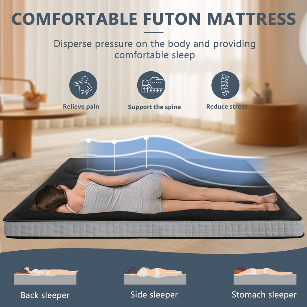 Docred Japanese Futon Floor Mattress Twin Size 39''X 80'', Floor Mattress Pad, Foldable Tatami Mat Portable Dormitory Sleeping P
