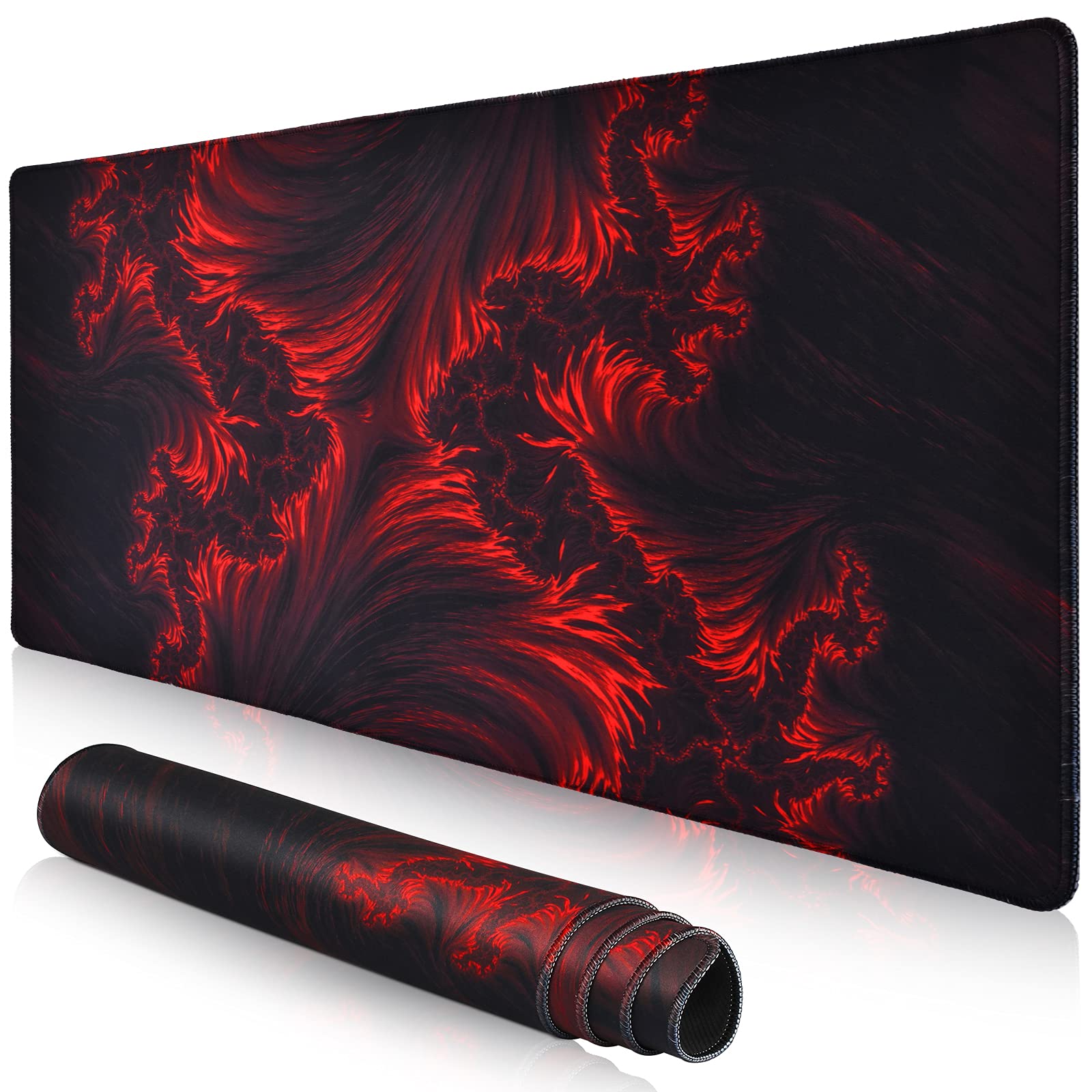 Veecom Gaming Mouse Pad, Red Large Mouse Pad 31.5  15.75In, Large Gaming Mouse Pads, Long Big Mouse Pad Xl Mouse Mat With Non-Sl