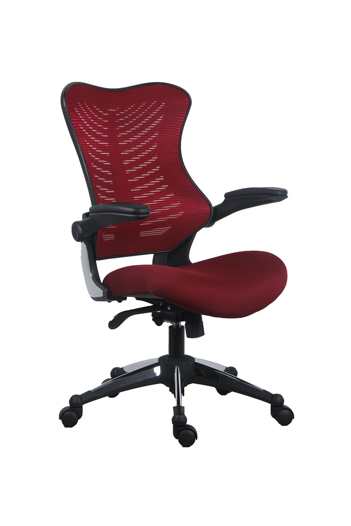 Officefactor Burgundy Office Chair, Ergonomic, Lumbar Support, Adjustable Executive & Task Chair For Office/Conference Room. Thi