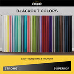 Eclipse Kendall Modern Blackout Thermal Rod Pocket Window Curtain For Bedroom Or Living Room (1 Panel), 42 X 63, Light Purple