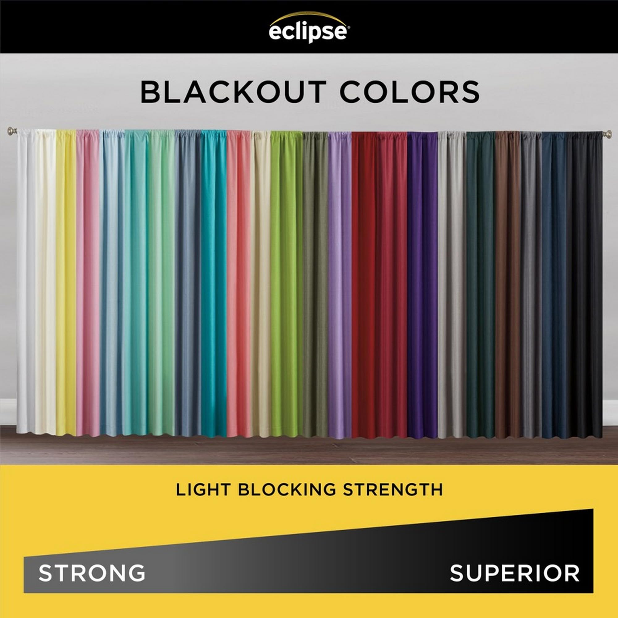 Eclipse Kendall Modern Blackout Thermal Rod Pocket Window Curtain For Bedroom Or Living Room (1 Panel), 42 X 63, Light Purple