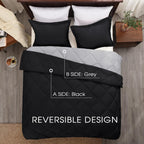 Basic Beyond California King Comforter Set Reversible Cal King Comforter Set, Black Comforter Set California King For All Seasons, 1 Comforter 106'X92' And 2 Pillow Shams 20'X36'+2'