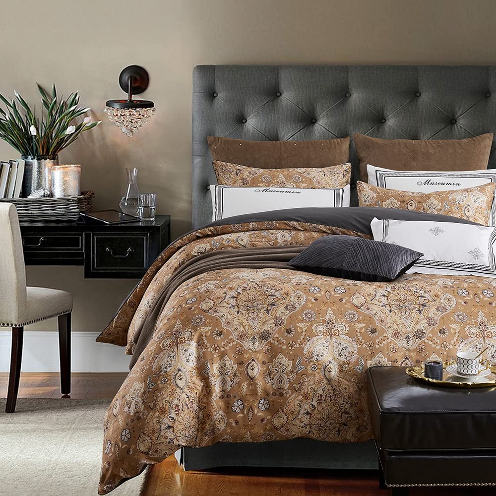 Cupocupa Duvet Cover Set;Duvet Cover Twin Bedding Set Fluffy Boho Duvet Cover Set Paisley Floral Bedding Collection Duvet Cover