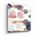 DesignSkinz Glass Wall Art for Living Room, Bedroom, Office, Study, Shelf (17x17inch)  Pastel Abstract 2