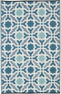Fab Habitat Outdoor Rug - Waterproof, Fade Resistant, Reversible - Premium Recycled Plastic - Spanish Tile Farmhouse - Large Pat