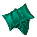 Hommxjf Blackish Green Satin Pillowcase Standard Set Of 2 With Envelope Closure