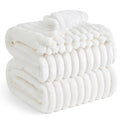 Bedsure White Fleece Queen Blanket For Couch - Super Soft Cozy Blankets For Women, Cute Small Blanket For Girls, 90X90 Inches