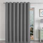 Joydeco Sliding Door Curtains, Light Grey Curtains 100 X 90 Inches, Extra Wide Curtains For Patio Sliding Door Living Room, Room