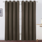 Lemomo Blackout Curtains 66 X 84 Inch/Chocolate Brown Curtains Set Of 2 Panels/Thermal Insulated Room Darkening Bedroom Curtains
