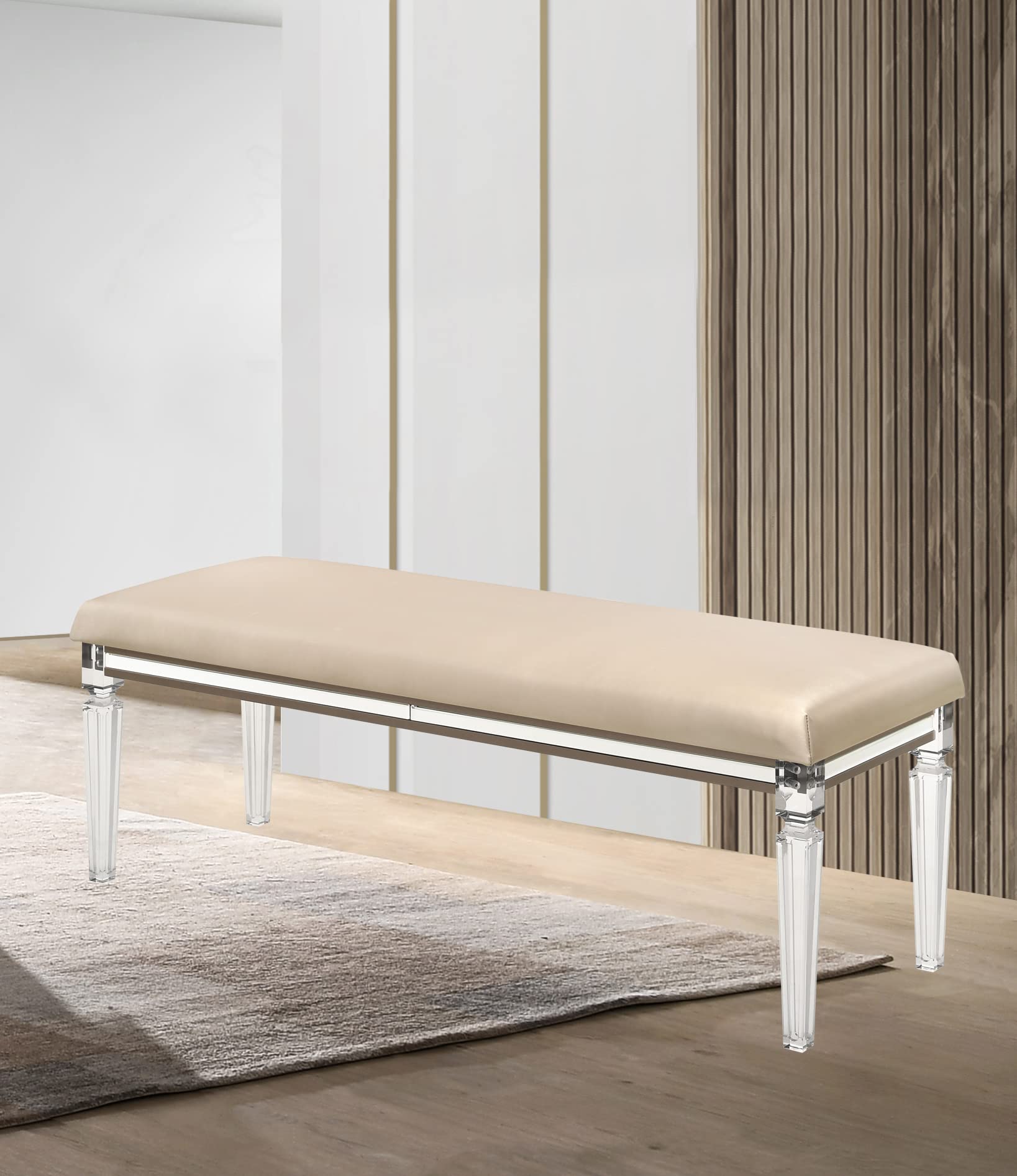 Best Quality Furniture New York Bench, Majestic Gold