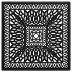 Patio Table Black 35.4"x35.4"x28.7" Cast Aluminum