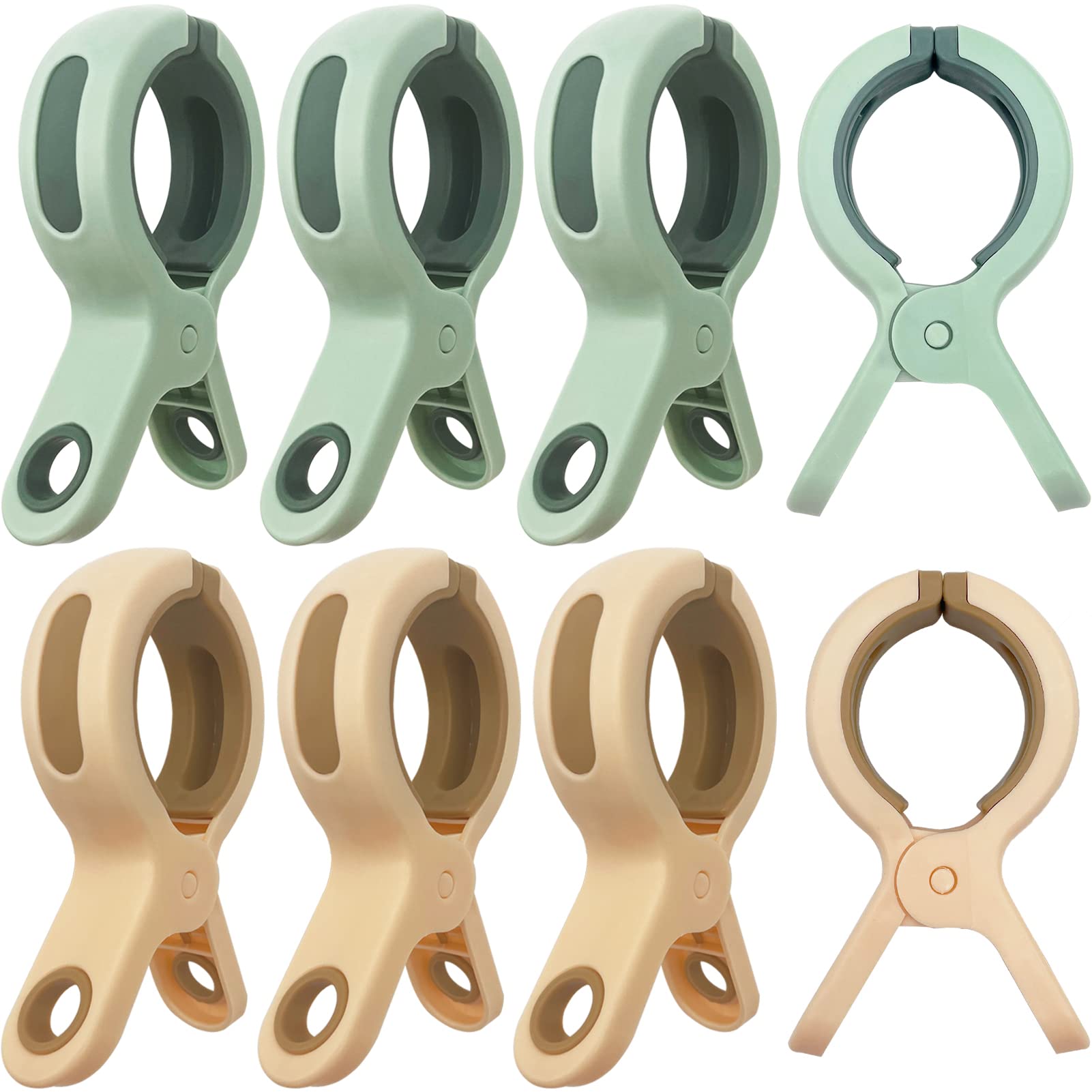 8 Pack Beach Towel Clips for Beach Chairs Cruise, Beach Chair Clips for Towels Lounge Chairs Pool Towel Holder, Large Clips Plas
