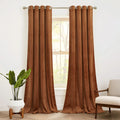 Ryb Home Super Soft Velvet For Living Room, Rustproof Grommet Window Drapes Energy Efficient Curtains For Bedroom Home Office, W