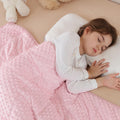 Sivio Weighted Blanket, Minky Dots Weighted Blanket,Soft And Cozy Cooling Heavy Blanket For Bed, Calm And Nap, School And Home,3