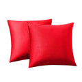 Rainroad Christmas Red Throw Pillows Covers Set Of 2 Soft Velvet Red Decorative Pillow Covers 20X20 Inch For Couch Bed(Christmas