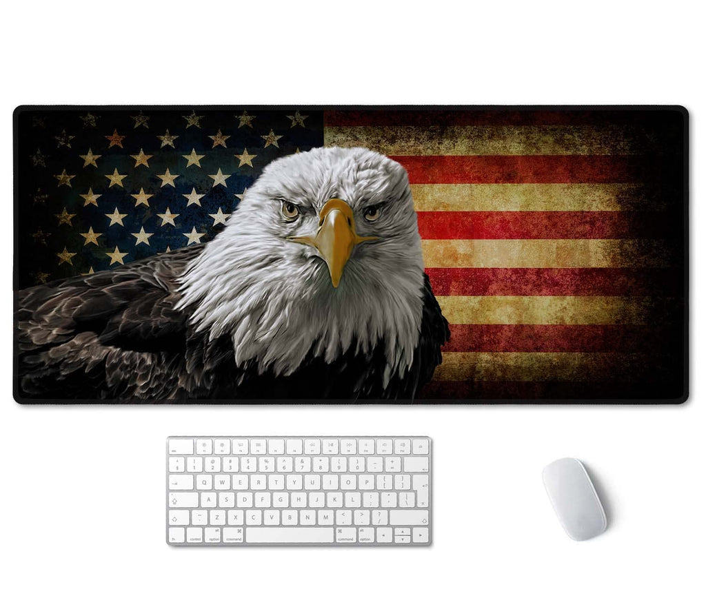 Ssoiu Extended Gaming Mouse Pad - Non-Slip Water-Resistant Rubber Base Computer Keyboard Mouse Mat, 35.5X15.7-Inch Xx-Large Desk