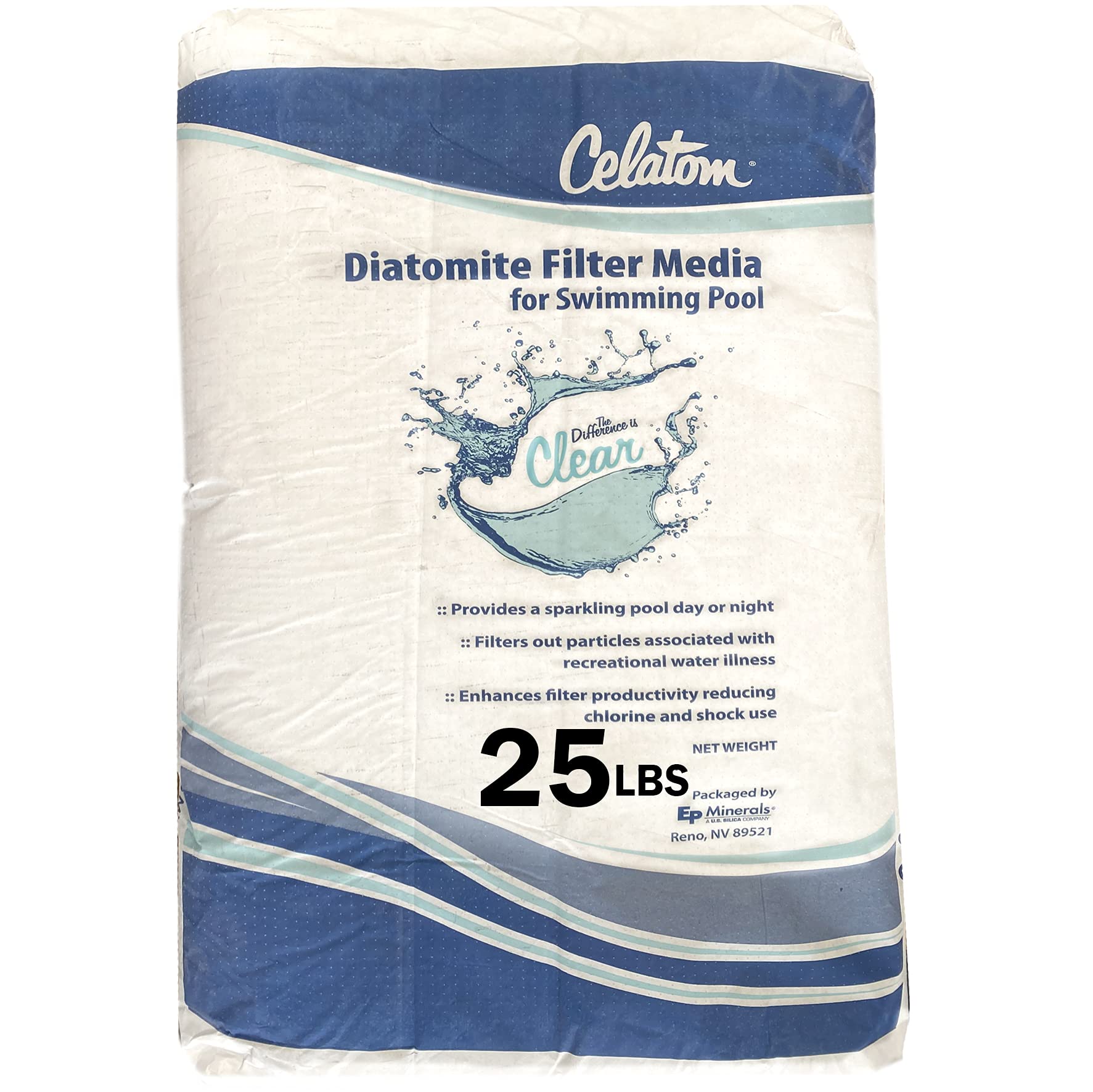 Easygo Product Celatom Diatomaceous Earth De Pool Filter Aid - Swimming Pool & Spa Filtration - - 25 Pounds