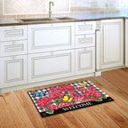 Briarwood Lane Checkered Geraniums Summer Doormat Floral Indoor Outdoor 30' X 18'