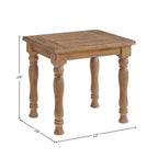 Intercon Highland Turned Leg, 22x26 End Table, Brown