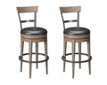 Wallce & Bay Benti Pecan Brown Swivel Bar Stool