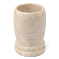 Creative Home Natural Champagne Marble Double Ring Collection Tumbler Toothbrush Holder Makeup Brush Holder Bathroom Vanity Coun