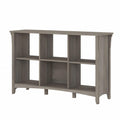 Bush Furniture Salinas 6 Cube Organizer in Driftwood Gray, Office Storage Solution, Home Organizer with Open Shelving, Compact U