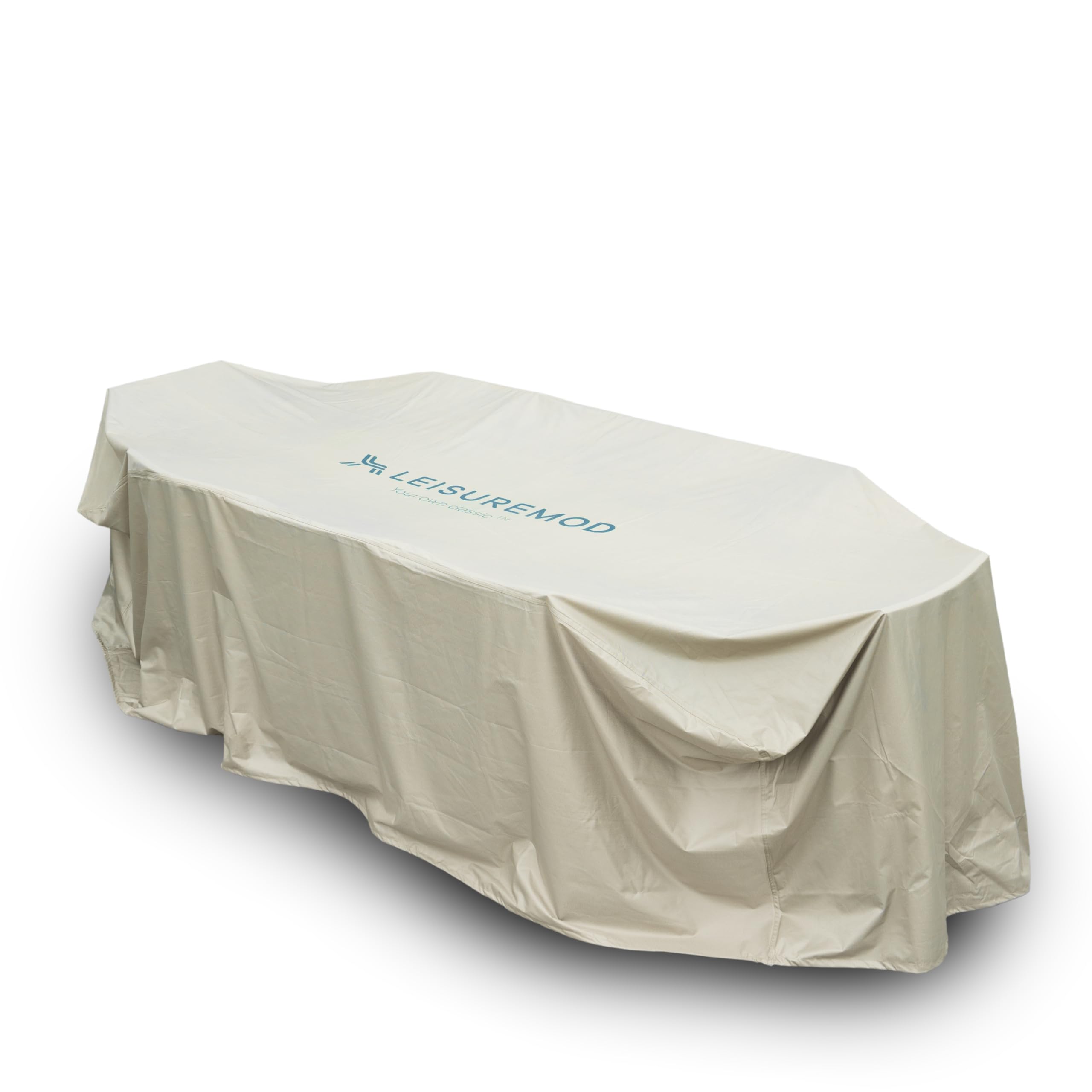 Leisuremod Chelsea Modern Rectangular Outdoor Furniture Rain Cover For 87' Patio Dining Set
