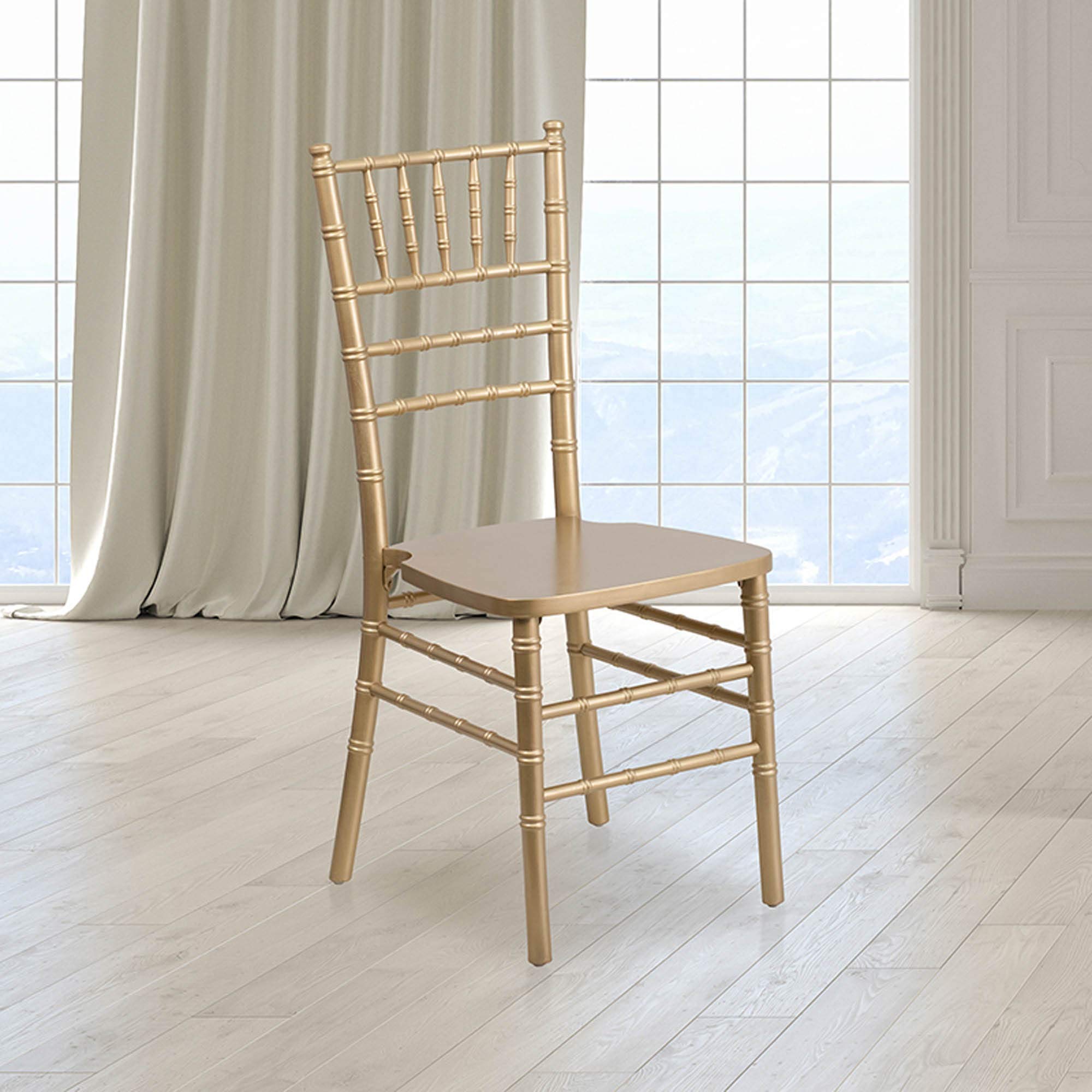 Flash Furniture Hercules Series Chiavari Chair for Formal Events and Banquets, Commercial/Residential All-Occasion Event Chair, Gold