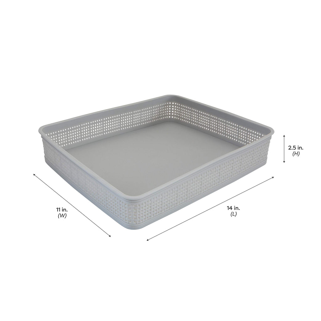 Simplify 5 Piece Organizing Set | Multiple Size Bins | Multipurpose | Office | Desk | Dorm | Bathroom | Storage Basket | Small I