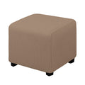 Easy-Going Stretch Ottoman Cover Folding Storage Stool Furniture Protector Soft Rectangle Slipcover With Elastic Bottom (X-Small,Camel)