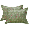 Huesland By Ahmedabad Cotton 144 Tc Pure Cotton Pillow Cover Set Of 2  Green