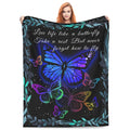 Blublu Flannel Fleece Bed Blanket Throw Blanket Lightweight Cozy Plush Blanket For Bedroom Living Room Sofa Couch Butterfly 50'