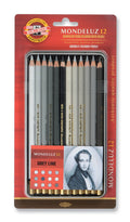 Koh-I-Noor Mondeluz Grey Line Aquarell Coloured Pencils (Set Of 12)