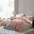 Nestl Blush Pink California King Duvet Cover Sets - Soft Prewashed Cal King Duvet Cover, 3 Piece, With Zipper Closure, 1 Duvet Cover 104X98 Inches And 2 Pillow Shams - No Comforter