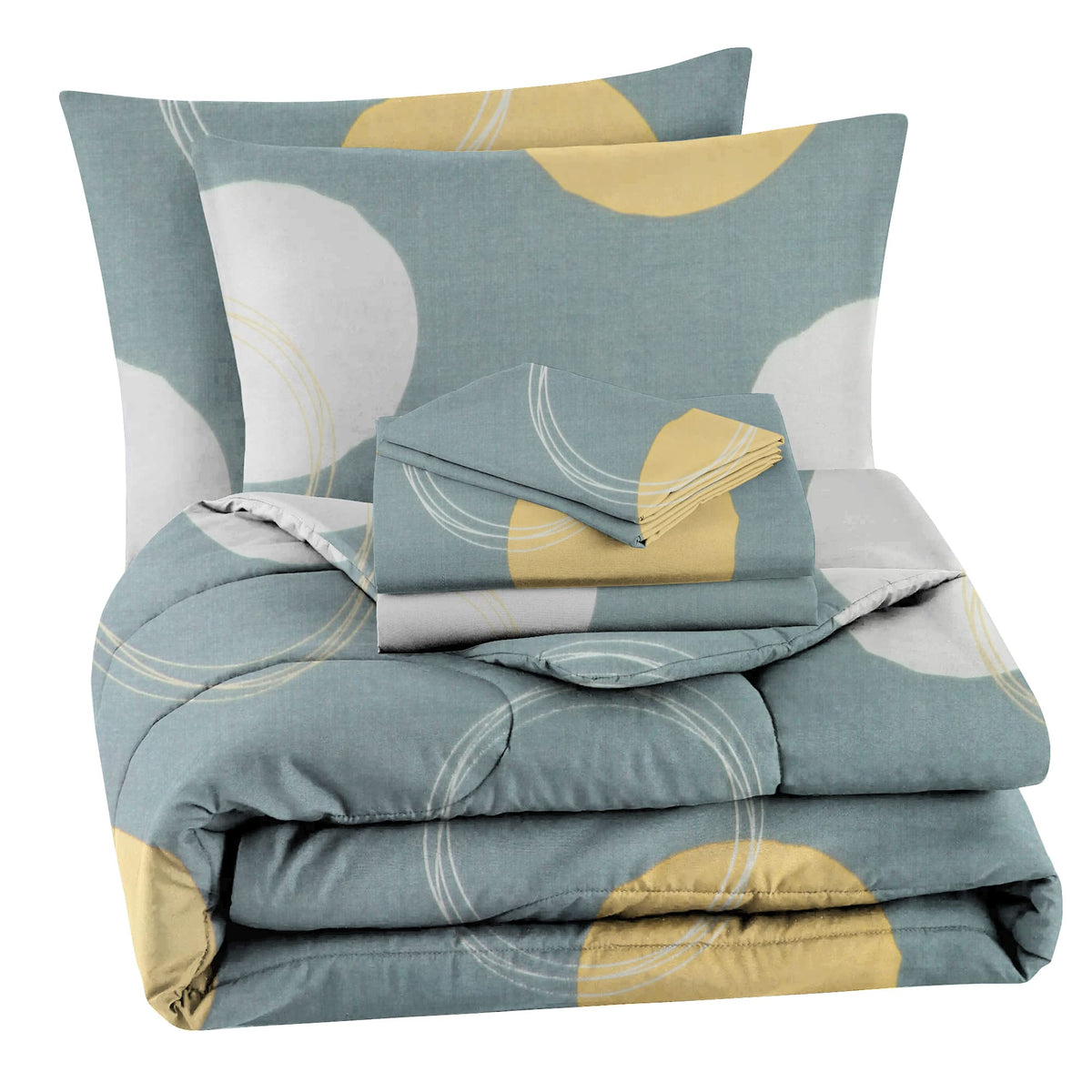 VAS COLLECTIONS 350TC Glace Cotton AC Comforter Set King Size Double Bed with 1 Flat bedsheet90x90 inch and Two King Pillow Cov