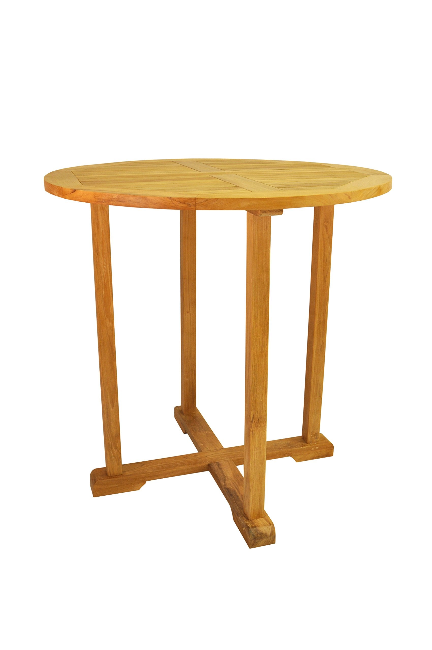 Anderson Teak Bahama 39" Round Outdoor Bar Table - Thumbnail 4
