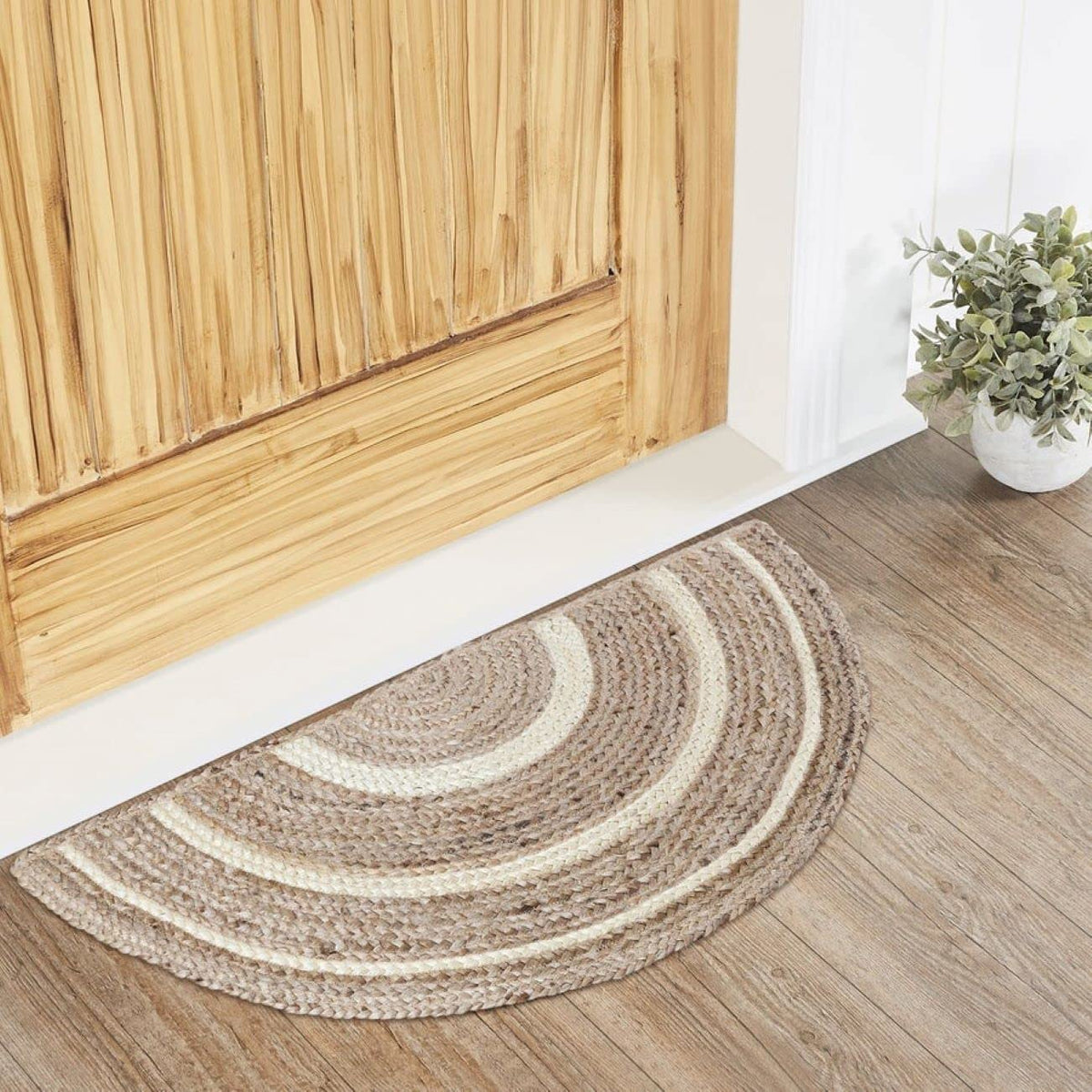 AIESY Handwoven Jute Rug, Reversible Doormat & Bathmat for Bedroom, Living Room and Home Entrance for All Seasons (Rustic, Natur