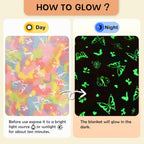 Sochow Butterfly Glow In The Dark Blanket Presents For Daughters, Toys For 3-10 Year Old Birthday Presents, Soft Cozy Flannel Th