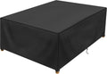 Patio Table Cover 100% Waterproof, 107.8X82.2X27.9 Inch Outdoor Table Cover Rectangular, Patio Furniture Cover For Dinning Furniture, Picnic Coffee Tables Chairs And Sofas, Black