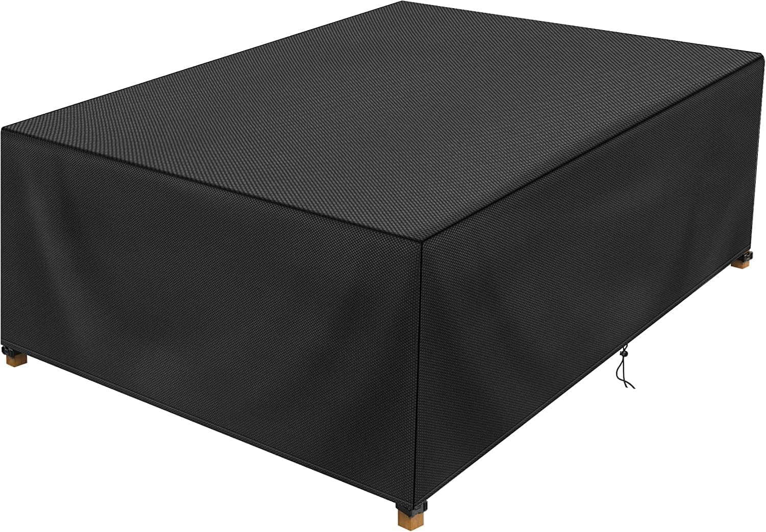 Patio Table Cover 100% Waterproof, 107.8X82.2X27.9 Inch Outdoor Table Cover Rectangular, Patio Furniture Cover For Dinning Furniture, Picnic Coffee Tables Chairs And Sofas, Black