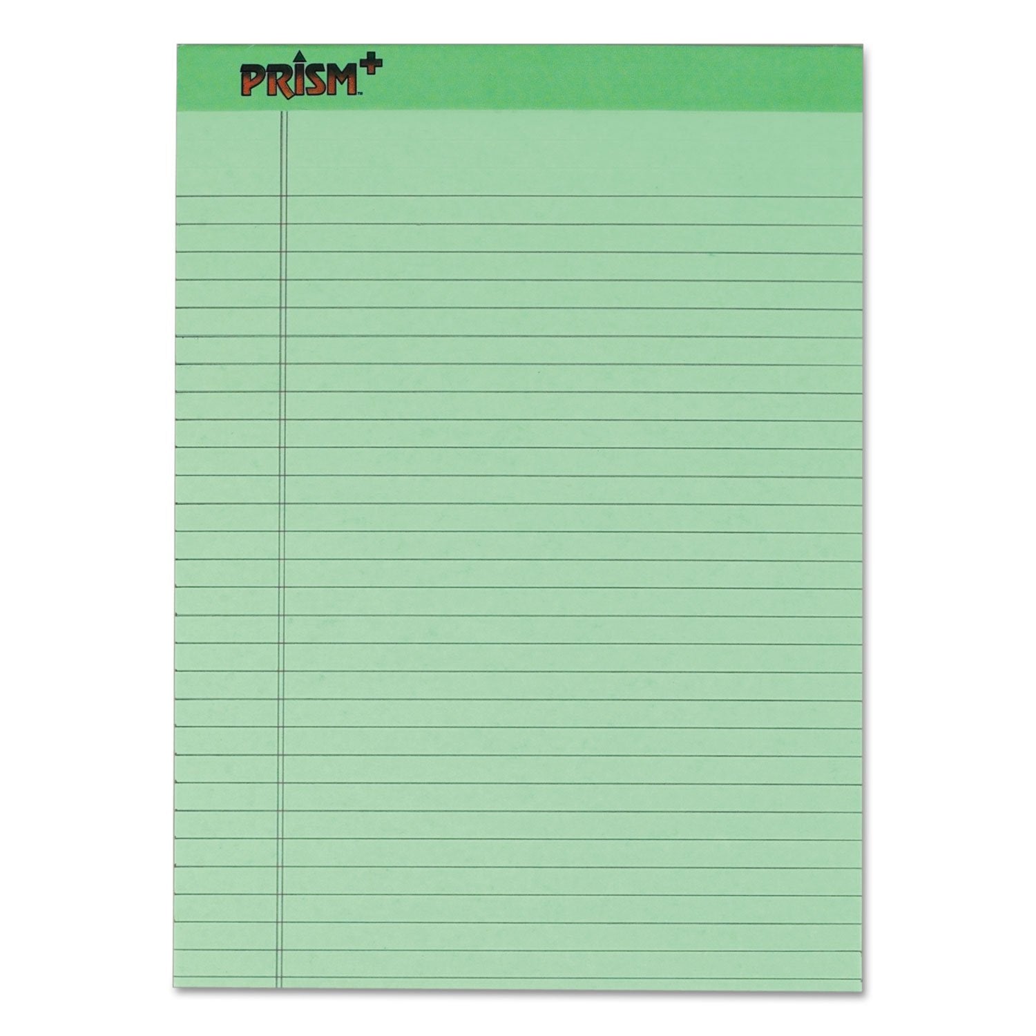 Tops 63190 Prism Plus Colored Legal Pads, 8 1/2 X 11 3/4, Green, 50 Sheets, Dozen