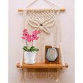 Ganvia Macrame Wall Hanging Decor With Shelf  Boho Home DCor For Living Room, Bedroom & Room Decoration, Handmade Hanging Wall 