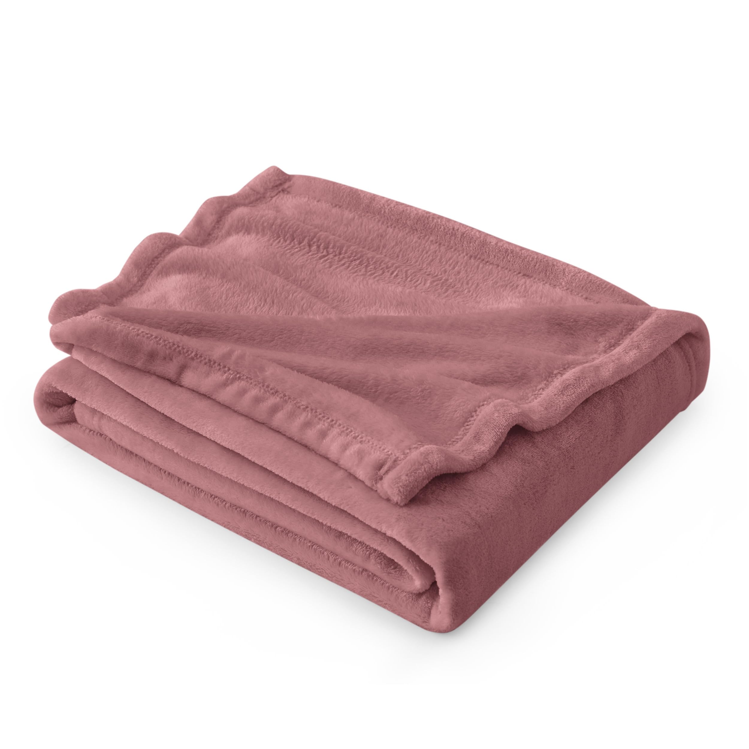 Bedsure Fleece Throw Blanket For Couch Rose Pink - Lightweight Plush Fuzzy Cozy Soft Blankets And Throws For Sofa, 50X60 Inches