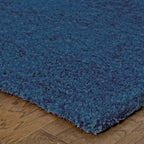 HomeRoots 509005 6 x 9 ft. Deep Blue Shag Hand Tufted Handmade Stain Resistant Rectangle Area Rug