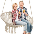 Sorbus Hammock Chair Macrame Hanging Swing Bench, Perfect for Indoor, Outdoor, Teens Girl Bedroom, Home, Room, Patio, Deck, Yard