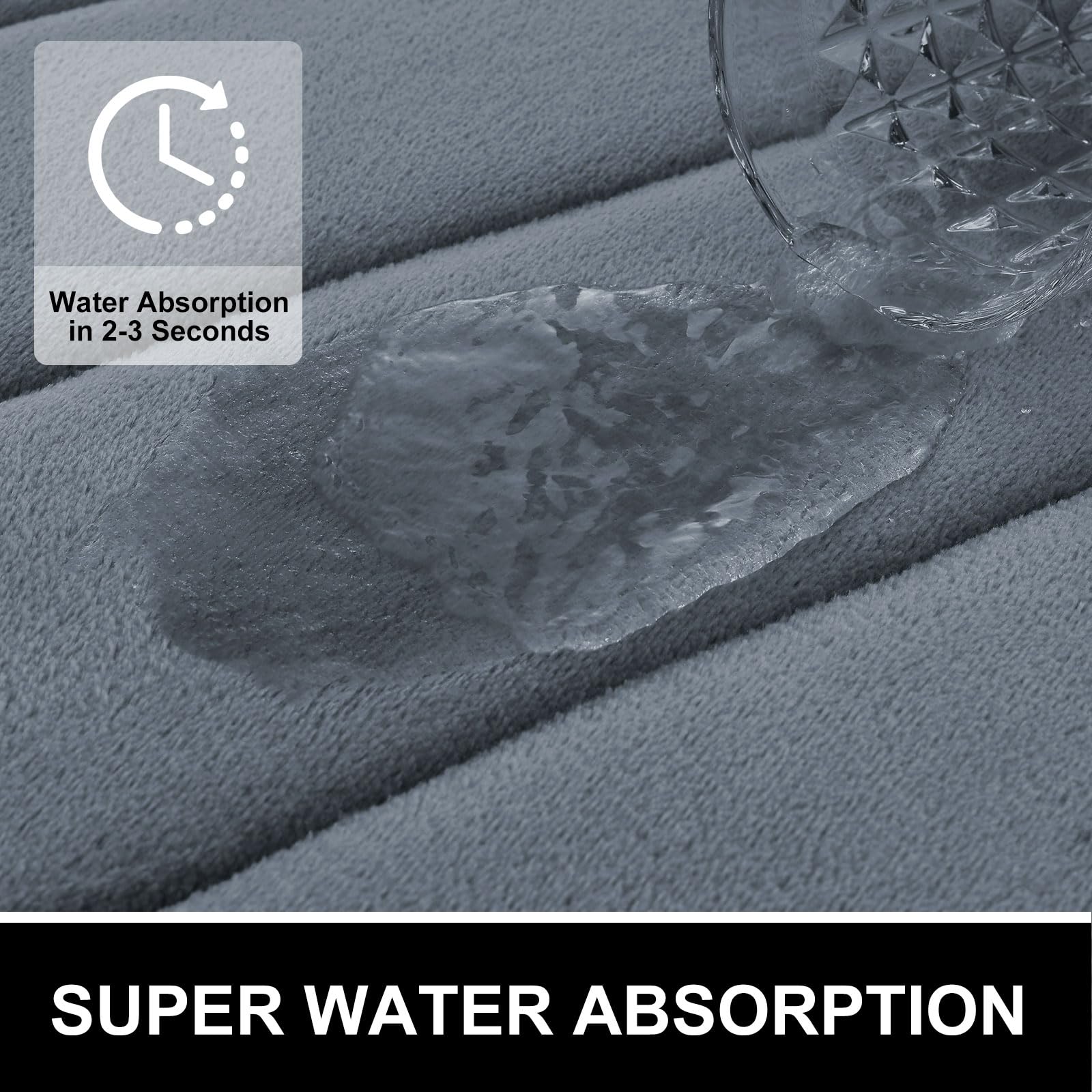 Colorxy Memory Foam Bath Mat 30X20, Ultra Soft And Absorbent Bathroom Rugs, Non-Slip, Machine Wash Dry, Thick Bath Rug Carpet Fo