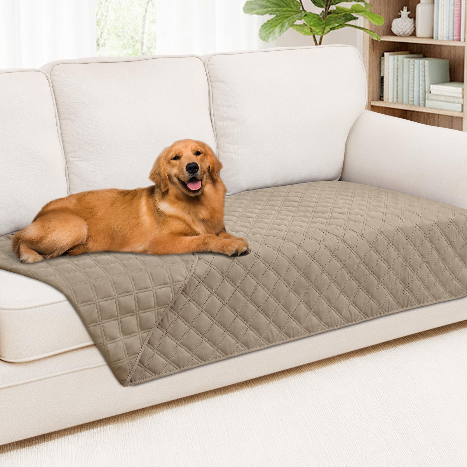 Smiry Waterproof Dog Bed Cover Pet Blanket, Soft Washable Dog Blanket for Furniture Bed Couch Sofa Reversible, Checkered (40x80,